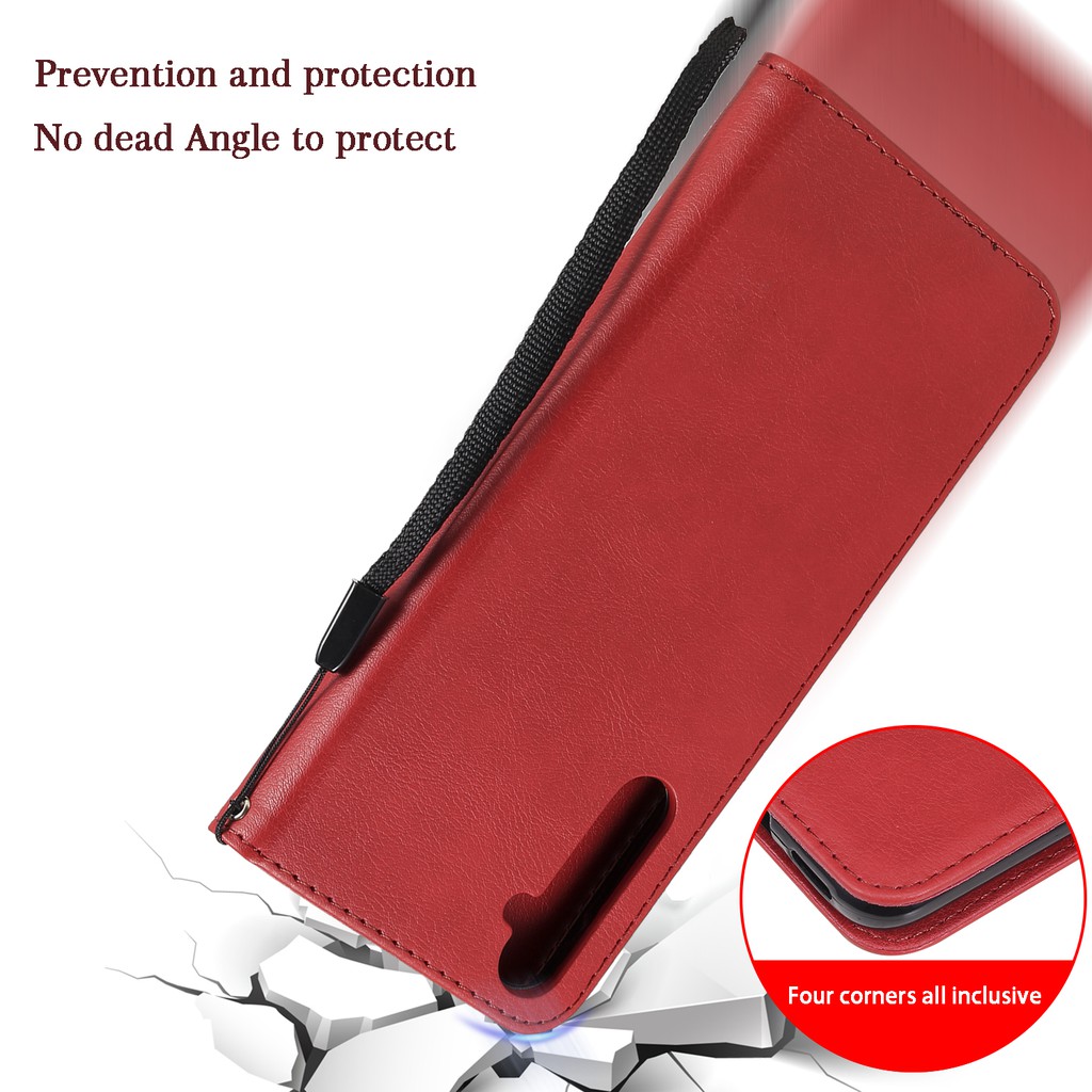 Ốp điện thoại da đế lật màu đơn cho OPPO REALME 6 REALME 6 PRO | BigBuy360 - bigbuy360.vn