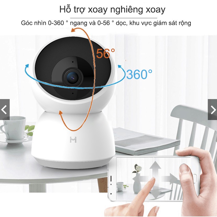 Camera giám sát Xiaomi IMILAB A1 360 độ 2K 1296P Đàm thoại 2 chiều thông qua điện thoại nội địa Camera IP [QUỐC TẾ]