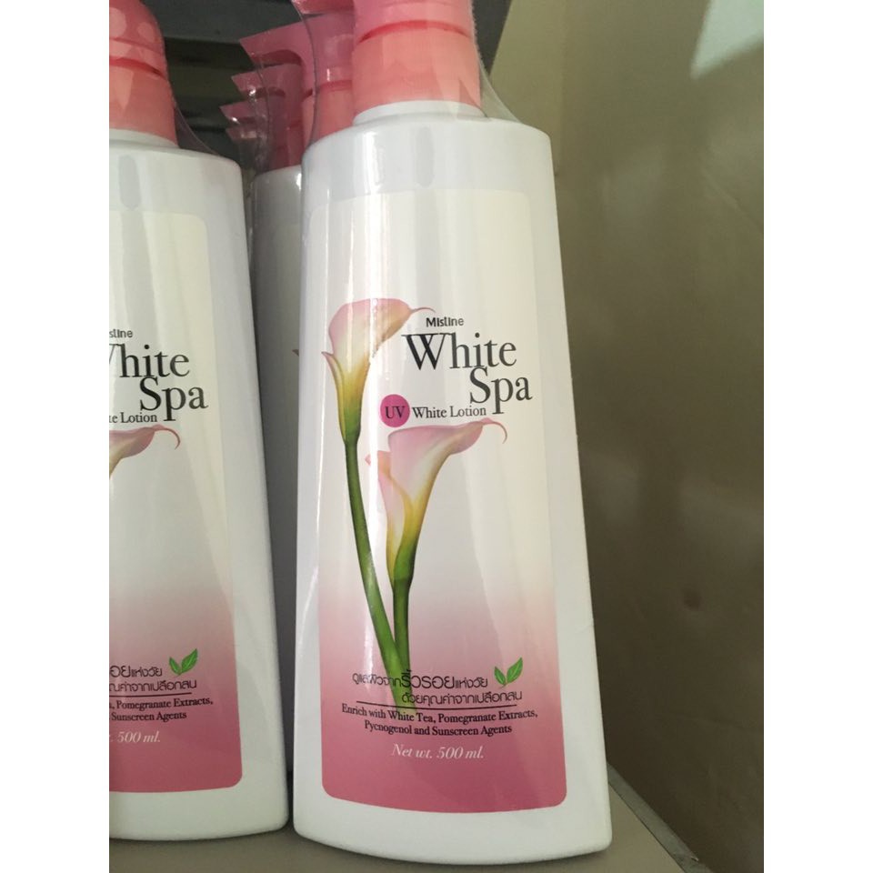 Sữa dưỡng thể White Spa Mistine dưỡng trắng Thái Lan 500ml - Hương hoa