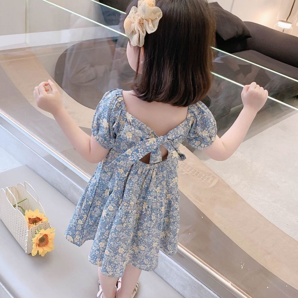 Đầm bông Mùa Hè Công Chúa Nhỏ Phong Cách Phương Tây Mới 2021 Cho Bé Gái
