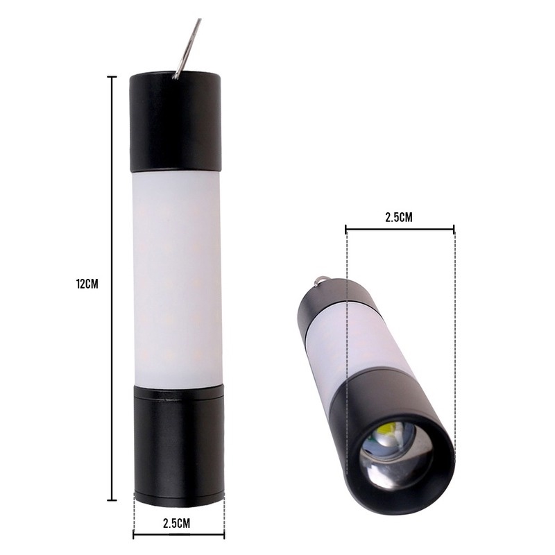 1 Đèn Pin LED Bằng Hợp Kim Nhôm Có Thể Tái Sạc Tiện Lợi