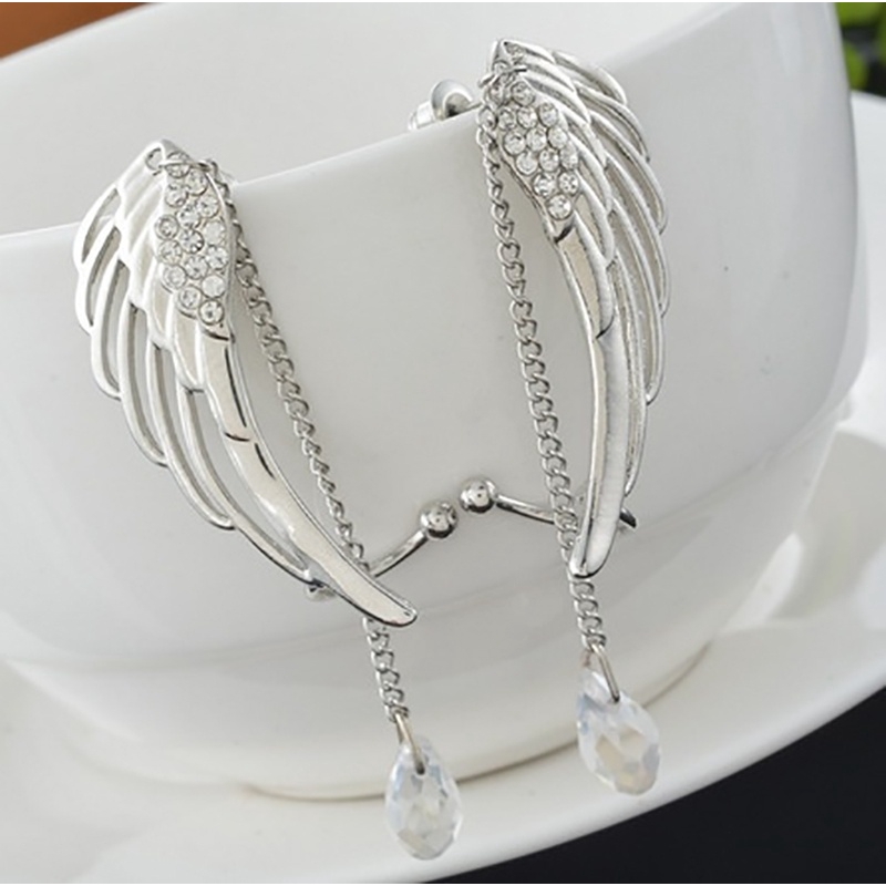 Angel Wing Earring Crystal Earrings Drop Dangle Ear Stud For Gift