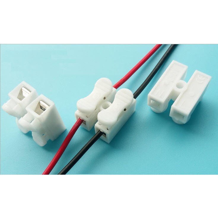 10 Jack nối dây, kẹp dây 2 đầu 2pin