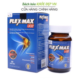 Viên xương khớp Glucosamine 1500mg giảm đau nhức xương khớp Flexmax - Hộp 60 viên chuẩn GMP Bộ Y Tế