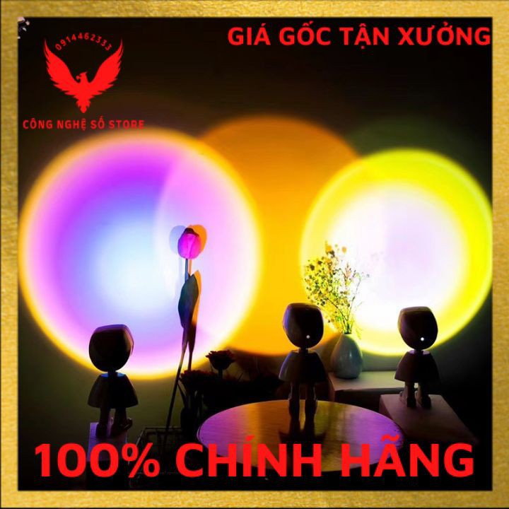 Đèn led tiktok HOT 2021, cơ mika chuyển đổi 4 màu hoàng hôn, cầu vòng, mặt trời xịn xò