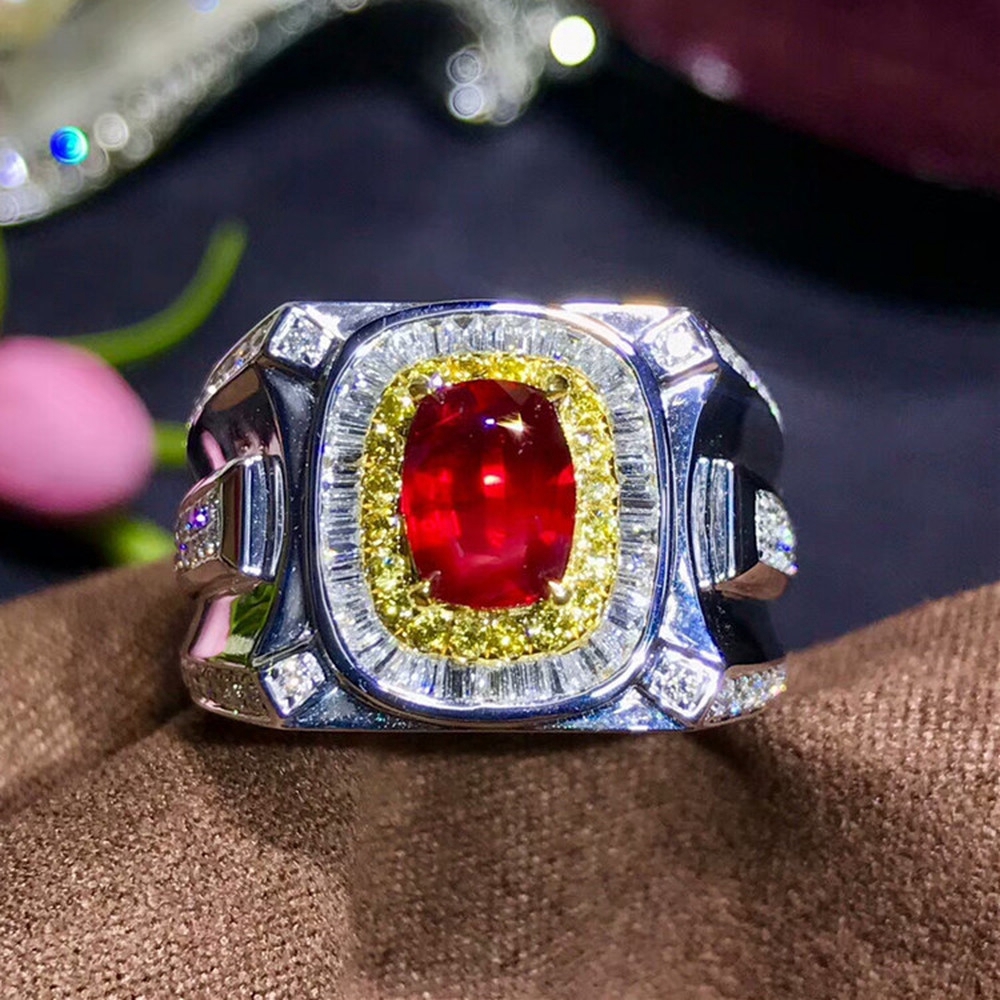 Nhẫn đính kim cương giả sang trọng cho nam nữ