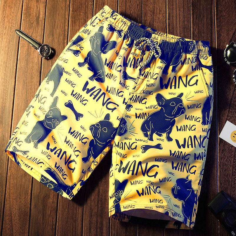 Quần Short Đi Biển Dáng Suông In Họa Tiết Cá Tính Thời Trang Cho Nam Size M-4xl