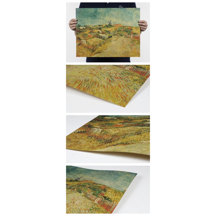 Tranh sơn dầu khu vườn Van Gogh cỡ 36x47cm trang trí tiện dụng