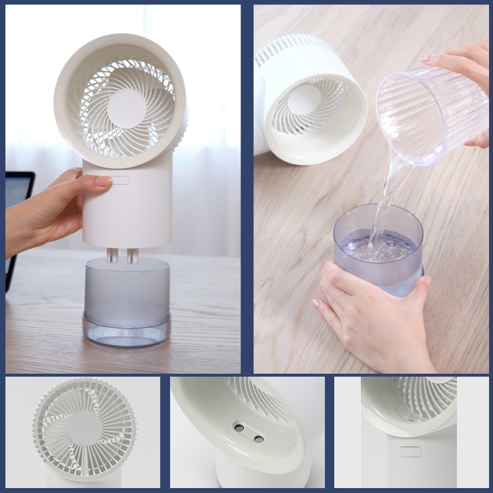 Quạt phun sương Uareliffe 365 tạo độ ẩm không khí tiếng ồn thấp cho văn phòng/ gia đình