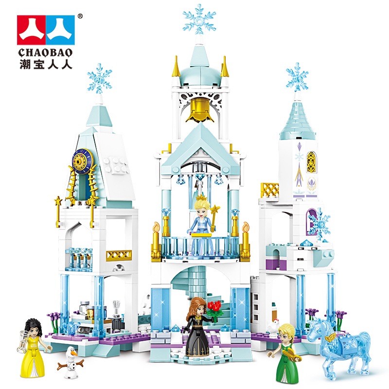 Lego con gái elsa lâu đài băng giá 568 miếng ghép cực đẹp