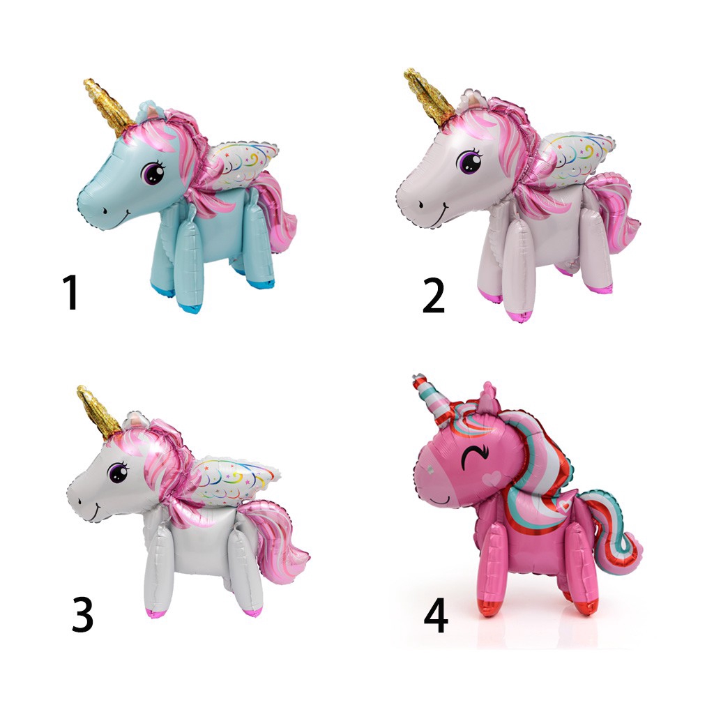 Bong bóng hình ngựa một sừng dễ thương dùng trang trí tiệc