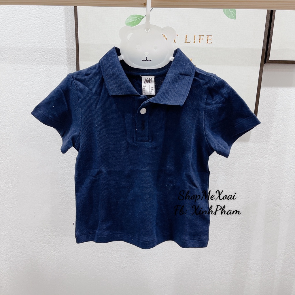 Áo Polo cộc tay, áo phông cổ bẻ cực xinh cho bé size 12M-24M