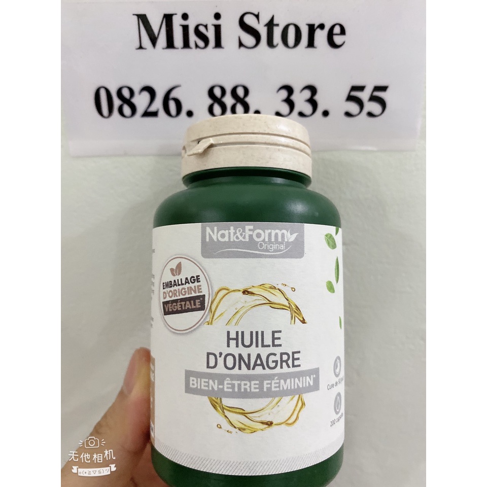 Tinh Dầu Hoa Anh Thảo Hữu Cơ Pháp NAT & FORM, 200 viên, Mẫu mới