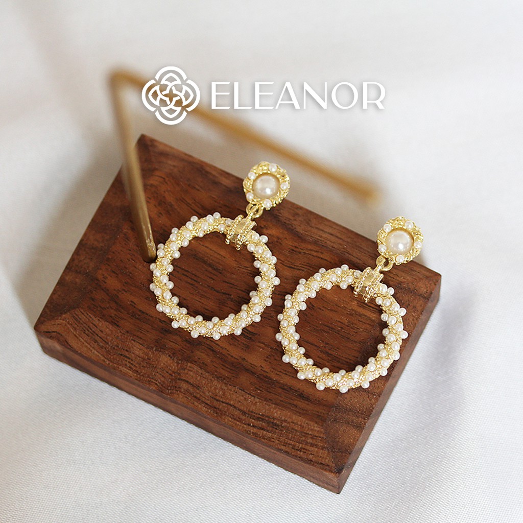 Bông Tai Eleanor Chuôi Bạc Khuyên Tròn Quý Phái Cho Nữ - SP003007