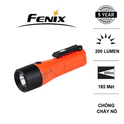Đèn pin công nghiệp FENIX WF11E độ sáng 200 lm,xa 185m chống cháy nổ, đuôi nam châm
