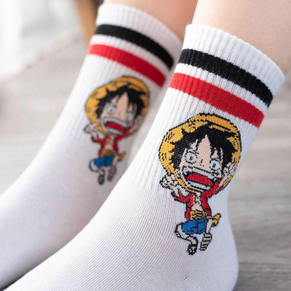 Vớ Cotton Cổ Vừa Thoáng Khí In Họa Tiết Hoạt Hình Vui Nhộn Dễ Thương Cho Nam Và Nữ