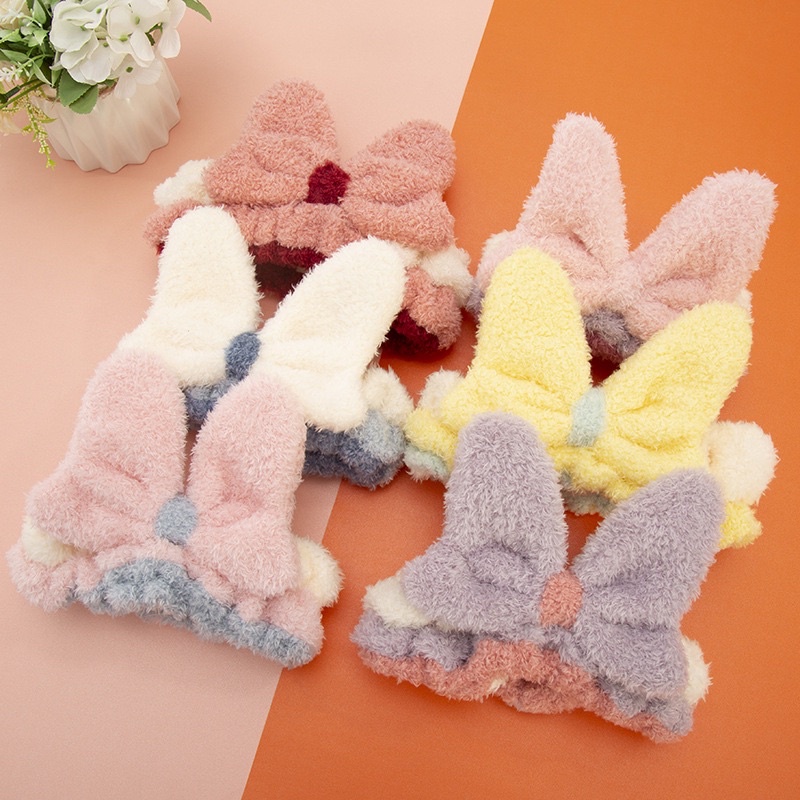 PVN48770 Băng đô nơ to rửa mặt cài tóc skincare vải mềm cute dễ thương đẹp xinh sang chảnh cá tính Hàn Quốc Giá Rẻ