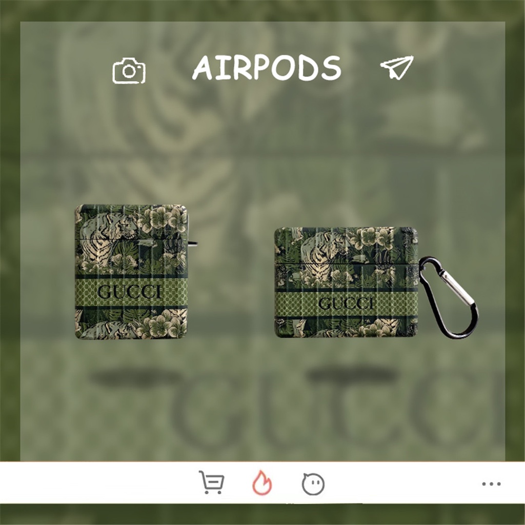 Vỏ Bảo Vệ Hộp Đựng Tai Nghe Airpods 1/2/3/Pro Bằng Nhựa Cứng Họa Tiết GUCCI/Hổ/Hổ Thời Trang #Hg496