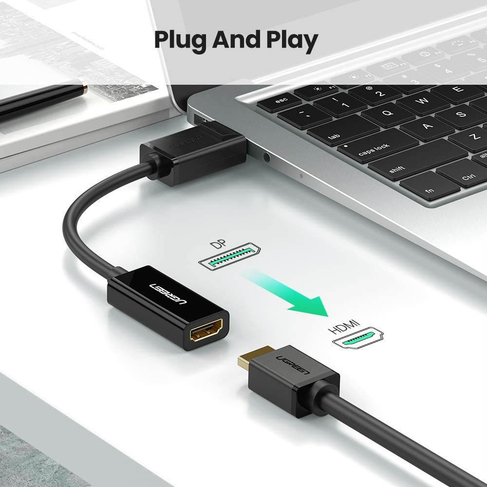 Cáp chuyển Displayport to HDMI hỗ trợ 2k 4K Ugreen 40363 - Hàng Chính Hãng