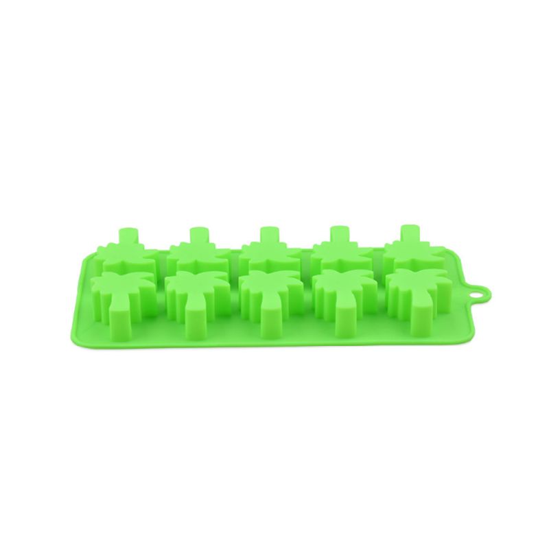 Khuôn Silicone 10 Ngăn Tạo Hình Lá Phong Trang Trí Bánh