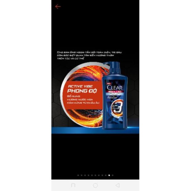 Dầu tắm gội Clear Men 3 in 1 630ml | BigBuy360 - bigbuy360.vn