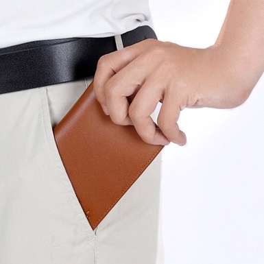 Ví da nam đứng chất liệu da bò Nappa thương hiệu Blanda 8VNBM01