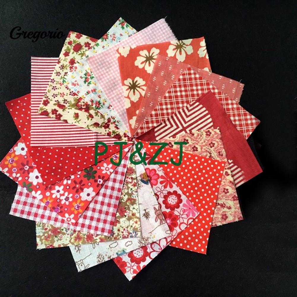 50 Miếng Vải Cotton 10x10cm Họa Tiết Hoa Dùng May Quần Áo Búp Bê