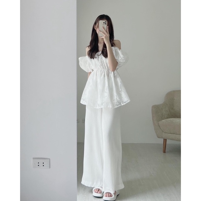 Áo trễ vai chun eo 🎊