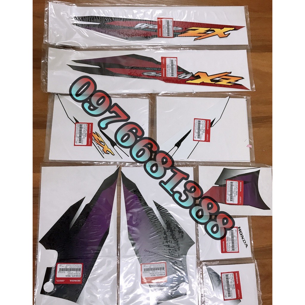 Bộ tem xe Wave ZX chính hãng honda