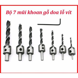 Bộ 7 mũi khoan gỗ doa lỗ vít