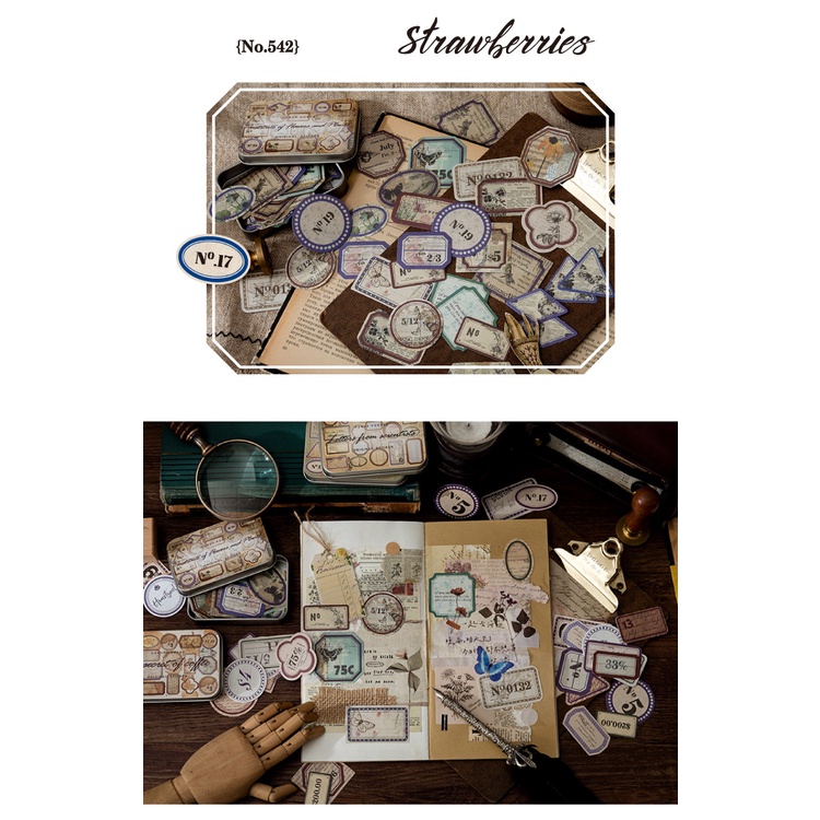 Sticker label vintage hộp thiếc