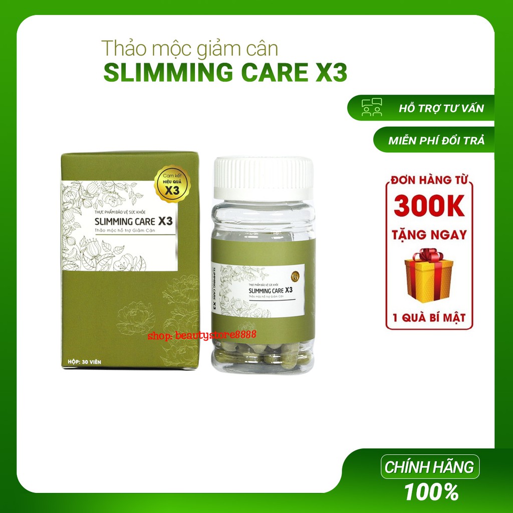 Giảm cân Slimming Care X3 siêu giảm cân nhanh cấp tốc an toàn Thảo mộc không phải thuốc giảm cân
