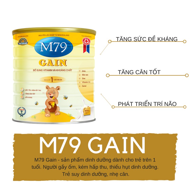 Sữa M79 Gain 900g