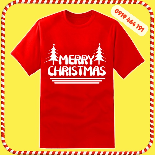 Áo thun noel basic, áo giáng sinh merry christmas , vải cotton dày mịn mát, in cao cấp, unisex có size trẻ em