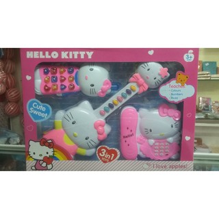 Bộ ba điện thoại + đàn Hello Kitty