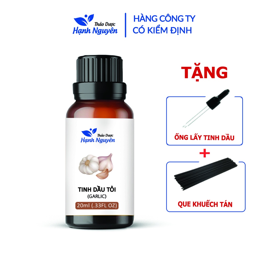 Tinh dầu Tỏi 20ml, ngừa cảm cúm, hắt hơi, sổ mũi, tăng sức đề kháng - Thảo dược Hạnh Nguyên