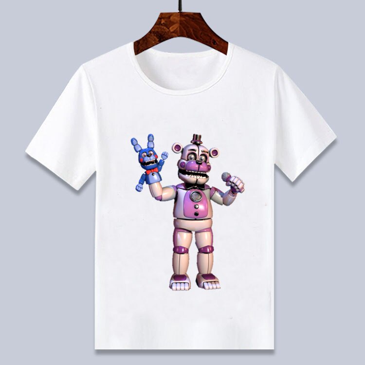 Áo Thun Ngắn Tay In Hoạt Hình 3D Five Night At Freddy Fnaf Dành Cho Trẻ