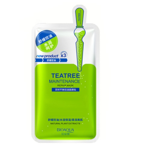 Mặt nạ tràm trà TEATREE dưỡng ẩm kiểm soát dầu se khít lỗ chân lông trắng sáng da tự nhiên BIOAQUA