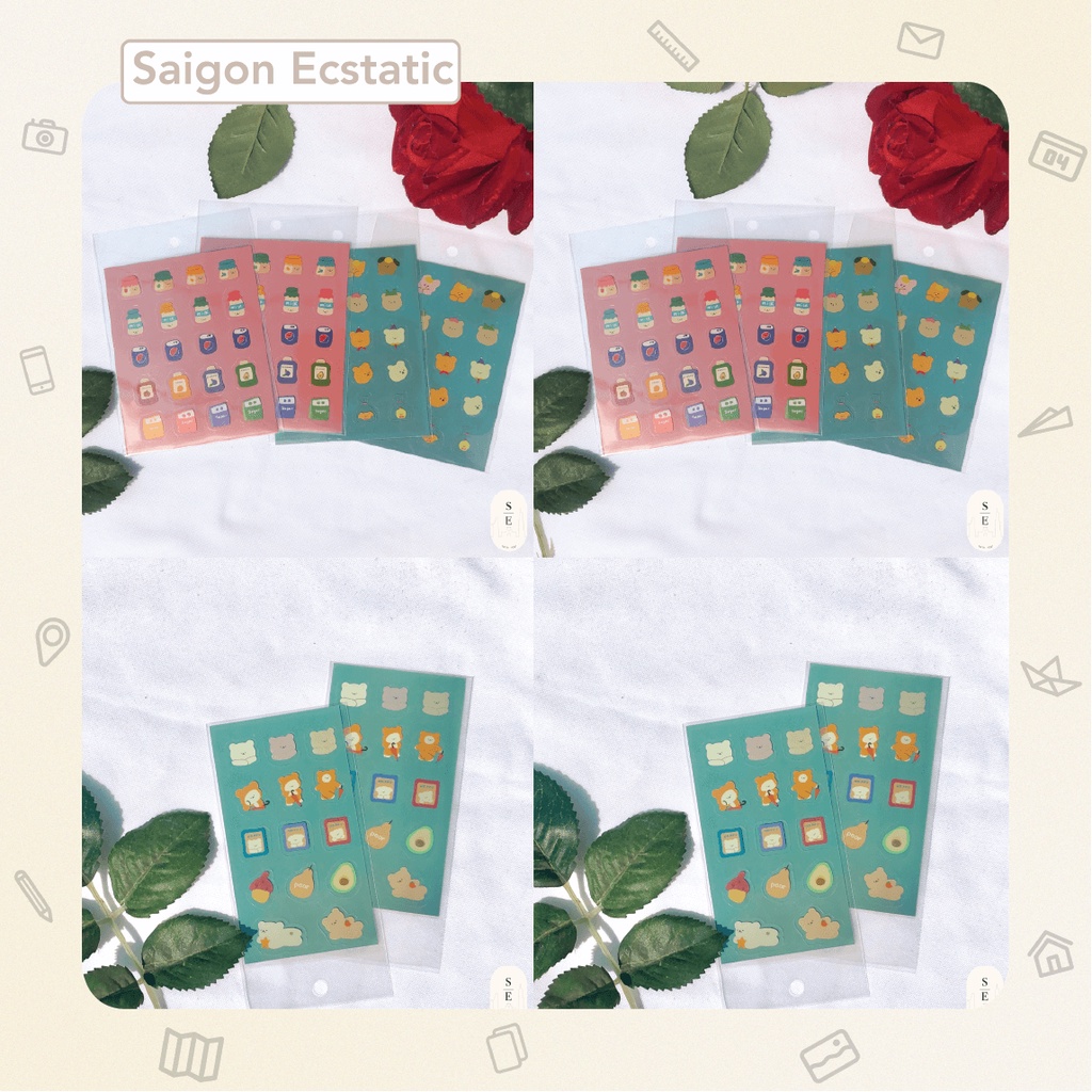 Miếng Dán 40 Sticker Dễ Thương