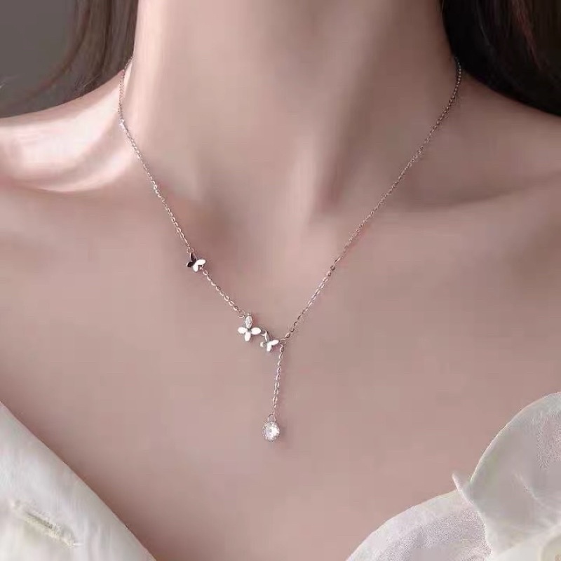 Dây chuyền, lắc tay bươm bướ m đá rơi dây rút
