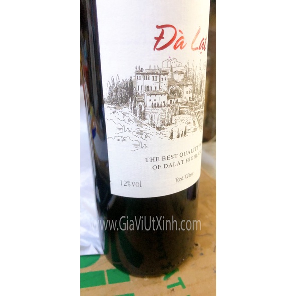 RƯỢU NẤU ĂN VANG ĐỎ ĐÀ LẠT 12 ĐỘ - 12% VOL DA LAT RED COOKING WINE