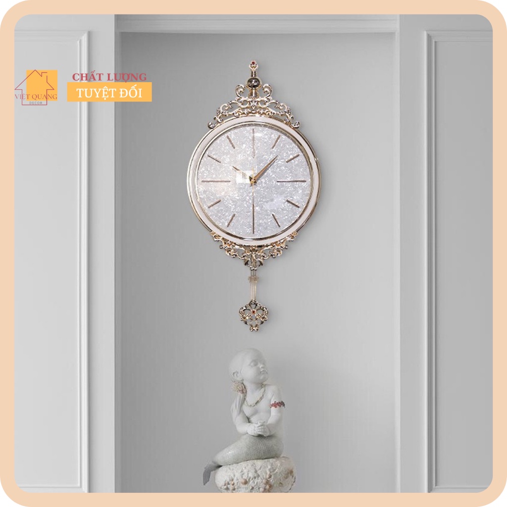 Đồng hồ treo tường quả lắc phong cách bắc âu hiện đại, sang trọng VQ127
