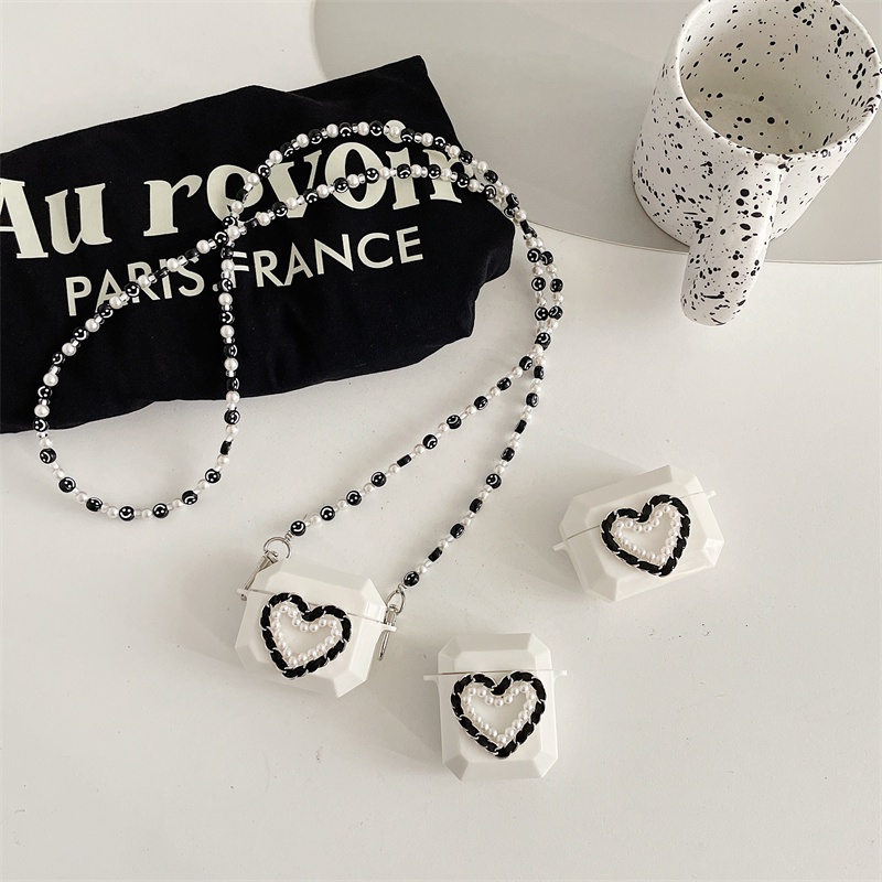 Ốp Hộp Đựng Tai Nghe Nhét Tai Hình Trái Tim Cho Apple AirPods 1 2 3 Pro