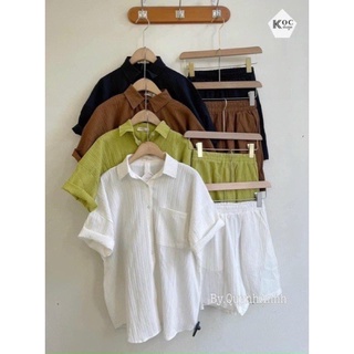 Hỏa tốc ảnh thật bigsize minstore.vn set527 sơ mi xẻ sau bigsize