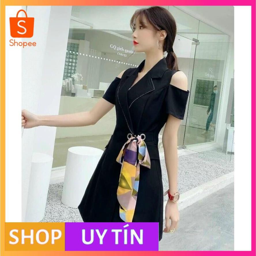 HÀNG NHẬP CAO CẤP -SET BỘ QUẦN SHORT ÁO KIỂU CỔ VEST TAY CUTOUT EO CỘT KHĂN - [MẪU ĐẸP CHẤT LƯỢNG]