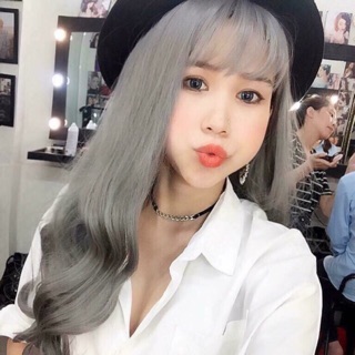 Tóc giả nguyên đầu xám khói
