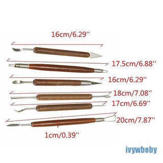 Bộ 6 Dụng Cụ Điêu Khắc Đất Sét Làm Đồ Gốm