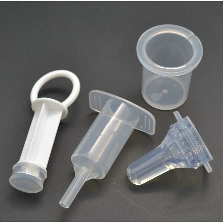 Dụng cụ uống thuốc dạng XI LANH đầu silicon mềm an toàn cho bé - 1 cái