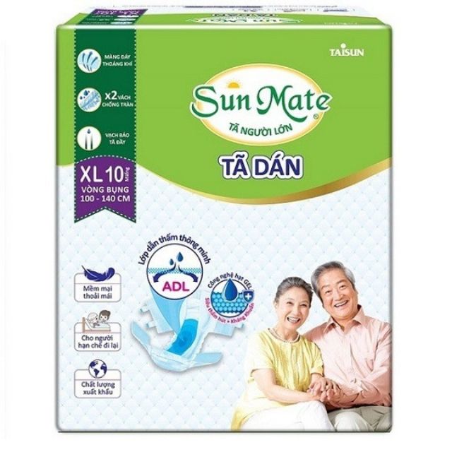 Bỉm dán người già Sunmate M10, L10, XL10