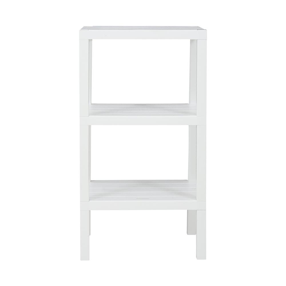 HomeBase STACKO kệ nhựa 3 tầng vân giả gạch BRICK Thái Lan W30xH73xD40cm màu trắng